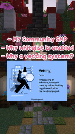 let's talk about MY community smp and why it is the way it is.